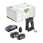 Festool CXS 18-Basic Perceuse-visseuse sans fil 18 V 40 Nm Brushless + 2x batterie 5,0 Ah + chargeur rapide + Systainer