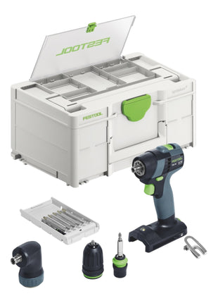 Festool TXS 18-Juego básico taladro atornillador inalámbrico 18 V 40 Nm sin escobillas + 2 baterías 4,0 Ah + cargador rápido + systainer