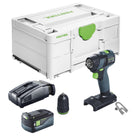 Festool TXS 18-Basic Perceuse-visseuse sans fil 18 V 40 Nm Brushless + 1x batterie 5,0 Ah + chargeur rapide + Systainer