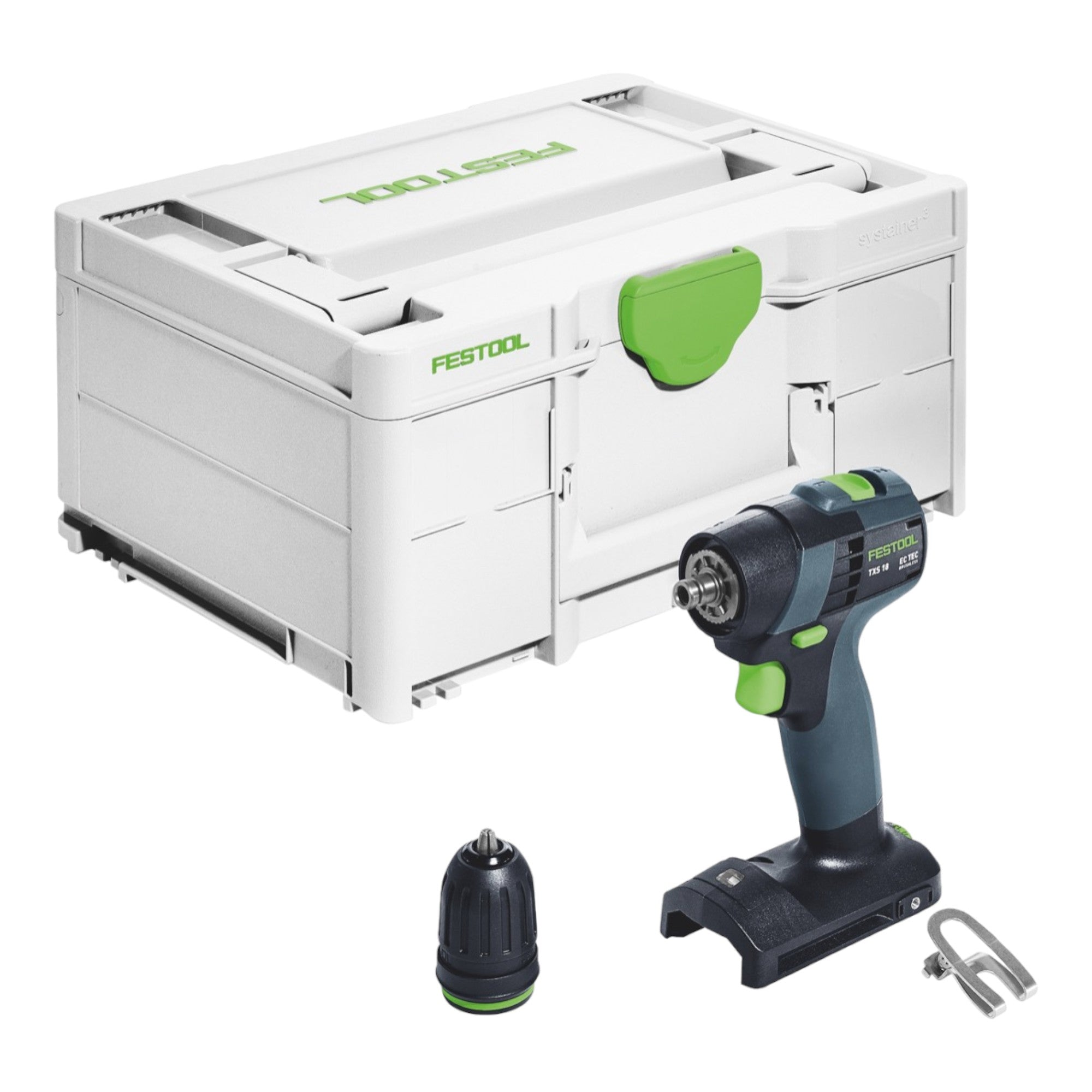Festool TXS 18 Basic Akku Bohrschrauber 18 V 40 Nm Brushless 2x Akku 5 0 Ah Schnellladegeraet Systainer 1 - toolbrothers