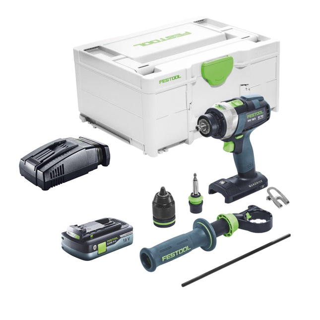 Festool TPC 18/4 I-Basic Perceuse-visseuse à percussion sans fil 18 V 75 Nm + 1x batterie 4,0 Ah + chargeur rapide + Systainer