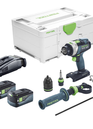 Festool TPC 18/4 I-Basic akumulatorowa wiertarko-wkrętarka udarowa 18 V 75 Nm + 2x akumulator 5,0 Ah + szybka ładowarka + systainer