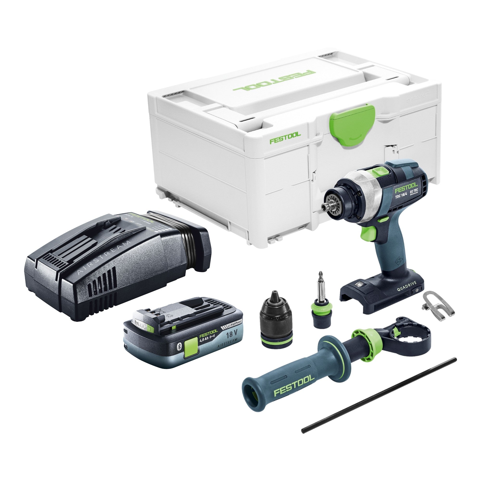Festool TDC 18 4 I Basic Akku Bohrschrauber 18 V 75 Nm Brushless 1x Akku 4 0 Ah Schnellladegeraet Systainer 0 - toolbrothers