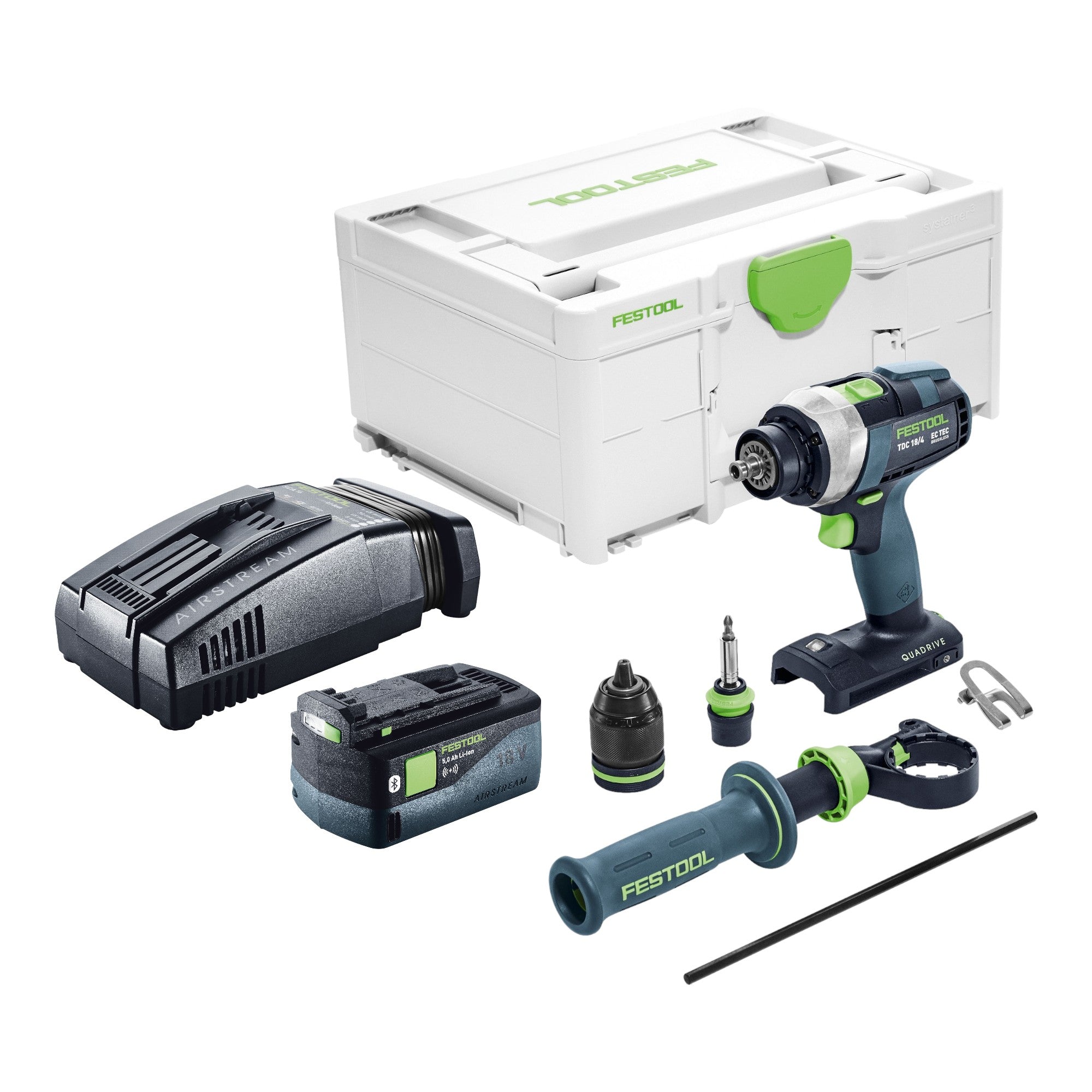 Festool TDC 18 4 I Basic Akku Bohrschrauber 18 V 75 Nm Brushless 1x Akku 5 0 Ah Schnellladegeraet Systainer 0 - toolbrothers