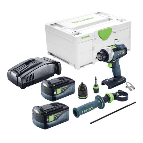 Festool TDC 18/4 I-Basic Perceuse-visseuse sans fil 18 V 75 Nm Brushless + 2x batterie 5,0 Ah + chargeur rapide + Systainer