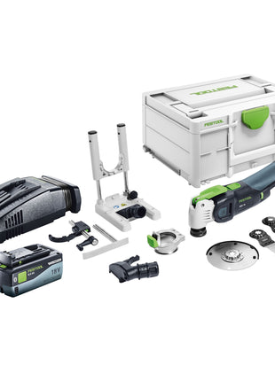 Festool VECTURO OSC 18 E-Basic Set Oscillateur sans fil 18 V Starlock Max Brushless + 1x batterie 8,0 Ah + chargeur rapide + Systainer