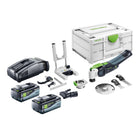 Festool VECTURO OSC 18 E-Basic Set Oscillateur sans fil 18 V Starlock Max Brushless + 2x batterie 8,0 Ah + chargeur rapide + Systainer