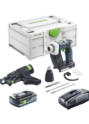 Festool DURADRIVE DWC 18-4500 Basic Visseuse de chantier sans fil 18 V 14 Nm Brushless + 1x batterie 4,0 Ah + kit de charge rapide + Systainer