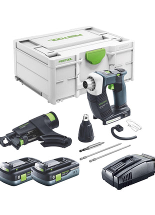 Festool DURADRIVE DWC 18-4500 Basic Visseuse de chantier sans fil 18 V 14 Nm Brushless + 2x batterie 4,0 Ah + kit de charge rapide + Systainer