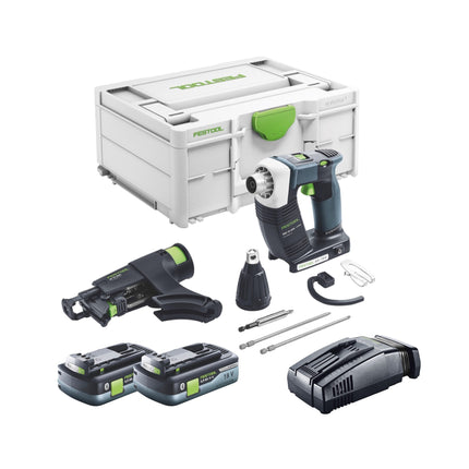 Festool DURADRIVE DWC 18-4500 Basic Visseuse de chantier sans fil 18 V 14 Nm Brushless + 2x batterie 4,0 Ah + chargeur rapide + Systainer