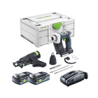 Festool DURADRIVE DWC 18-4500 Basic Visseuse de chantier sans fil 18 V 14 Nm Brushless + 2x batterie 4,0 Ah + kit de charge rapide + Systainer