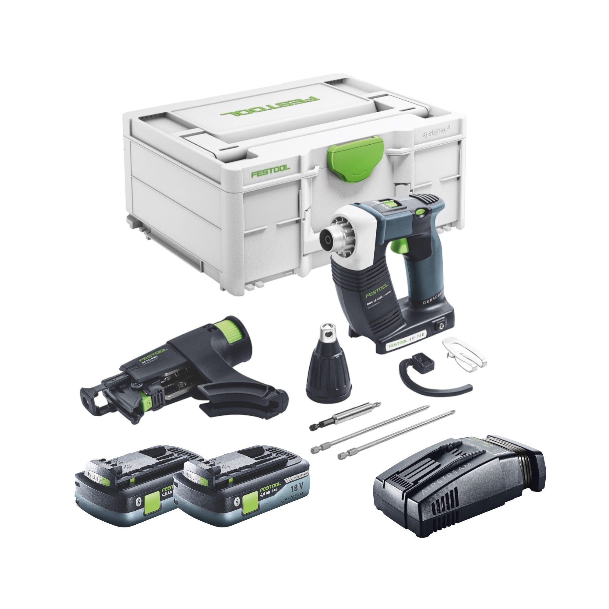 Festool DURADRIVE DWC 18 4500 Basic Akku Bauschrauber 18 V 14 Nm Brushless 2x Akku 4 0 Ah Schnellladegeraet Systainer 0 - toolbrothers