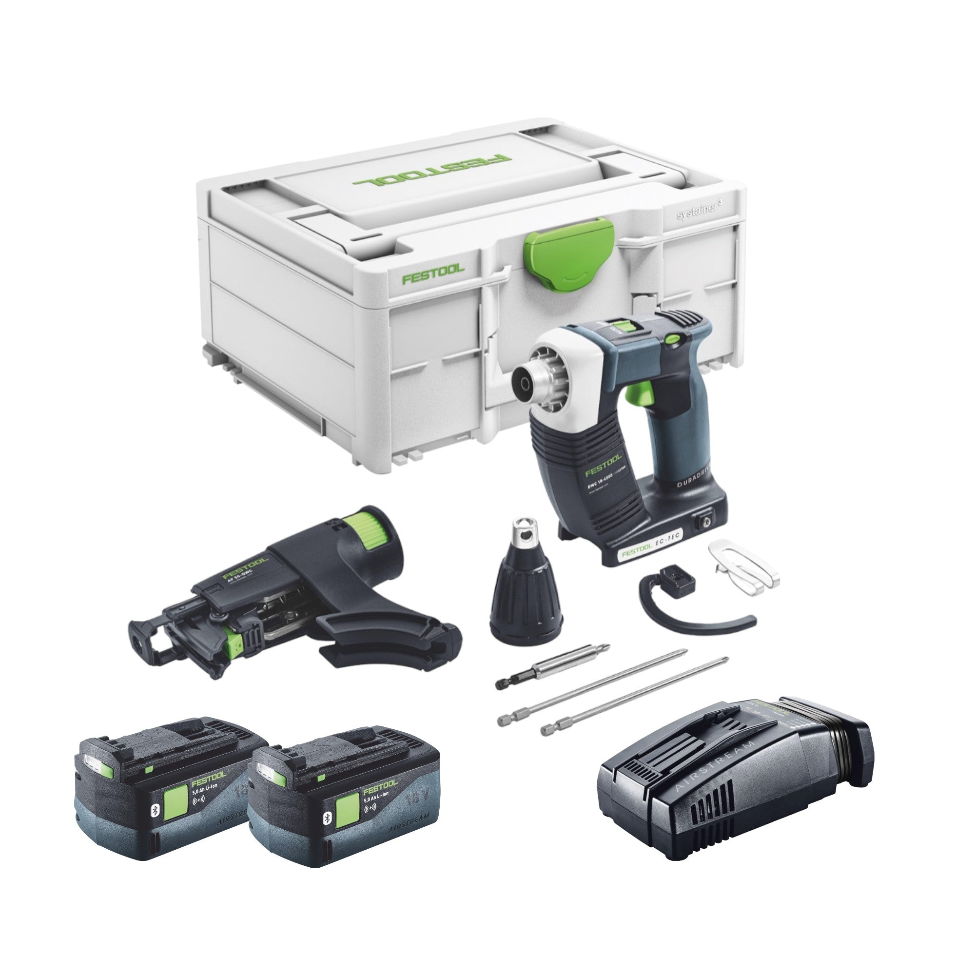 Festool DURADRIVE DWC 18 4500 Basic Akku Bauschrauber 18 V 14 Nm Brushless 2x Akku 5 0 Ah Schnellladegeraet Systainer 0 - toolbrothers