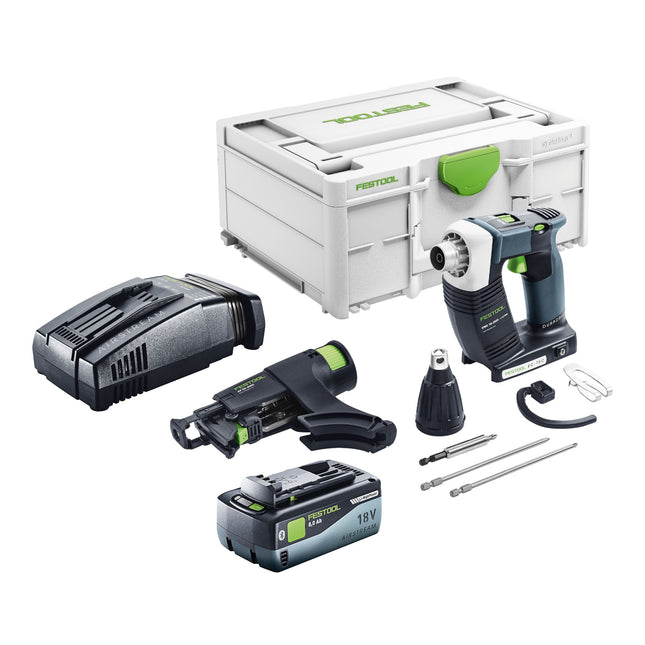 Festool DURADRIVE DWC 18-2500 Basic Visseuse de chantier sans fil 18 V 18 Nm Brushless + 1x batterie 8,0 Ah + chargeur rapide + Systainer