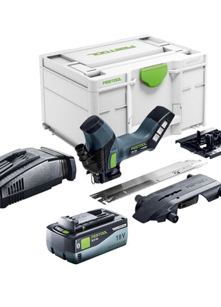 Sierra aislante de batería Festool ISC 240 EB-Basic 18 V 240 mm + 1x batería 8,0 Ah + cargador rápido + Systainer