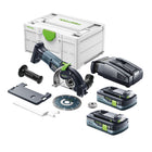 Festool DSC-AGC 18-125 FH EB-Basic akumulatorowy system tnący z wolnej ręki 18 V 125 mm bezszczotkowy + 2x akumulator 4,0 Ah + szybka ładowarka + systainer