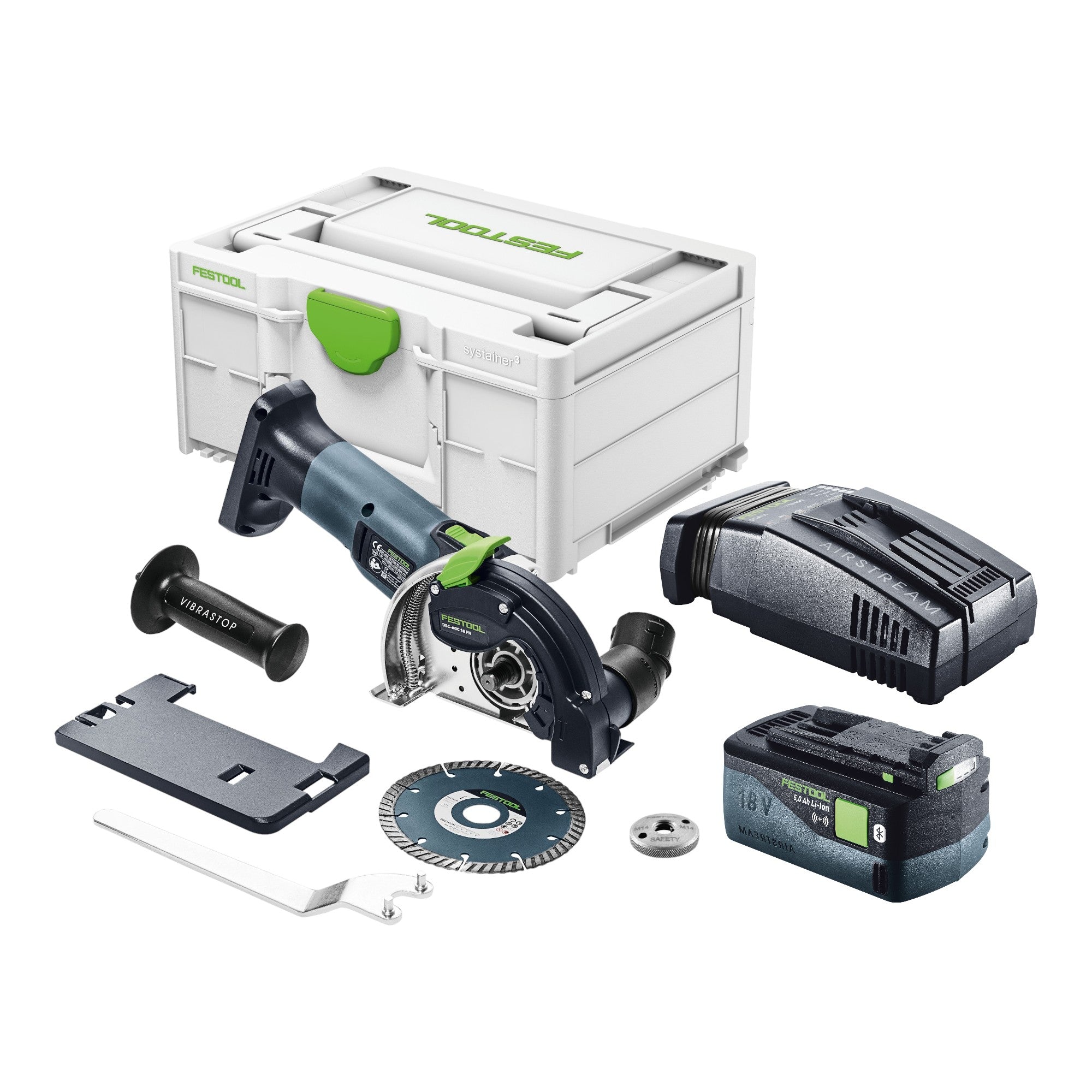 Festool DSC AGC 18 125 FH EB Basic Akku Freihandtrennsystem 18 V 125 mm Brushless 1x Akku 5 0 Ah Schnellladegeraet Systainer 0 - toolbrothers