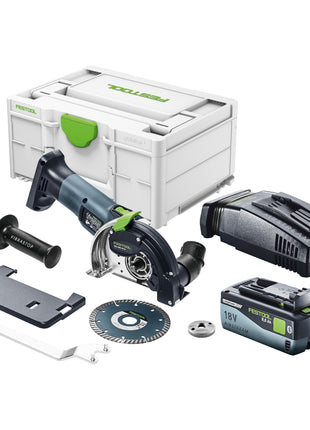 Festool DSC-AGC 18-125 FH EB-Basic Système de tronçonnage à main libre sans fil 18 V 125 mm Brushless + 1x batterie 8,0 Ah + chargeur rapide + Systainer