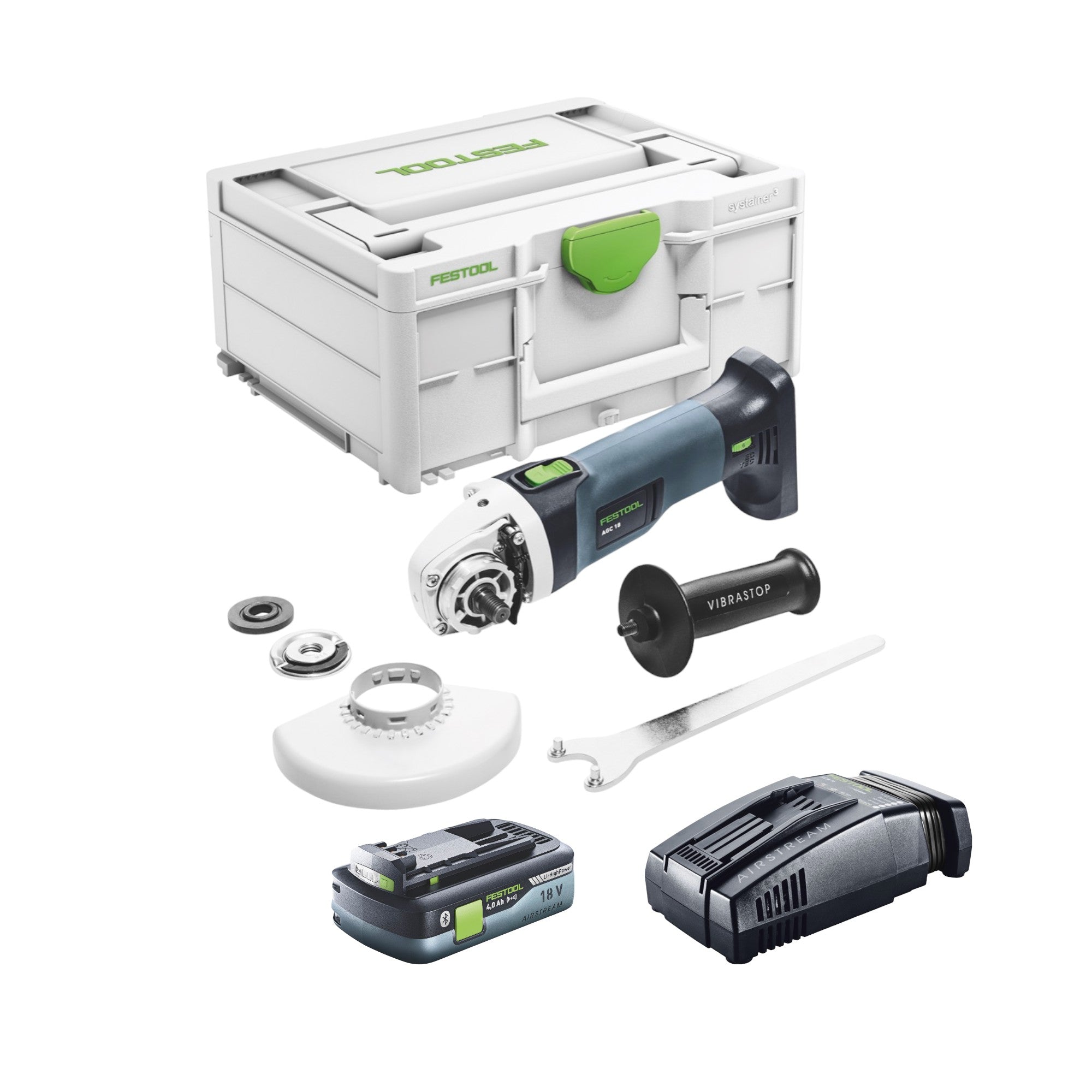 Festool AGC 18 125 EB Basic Akku Winkelschleifer 18 V 125 mm Brushless 1x Akku 4 0 Ah Schnellladegeraet Systainer 0 - toolbrothers