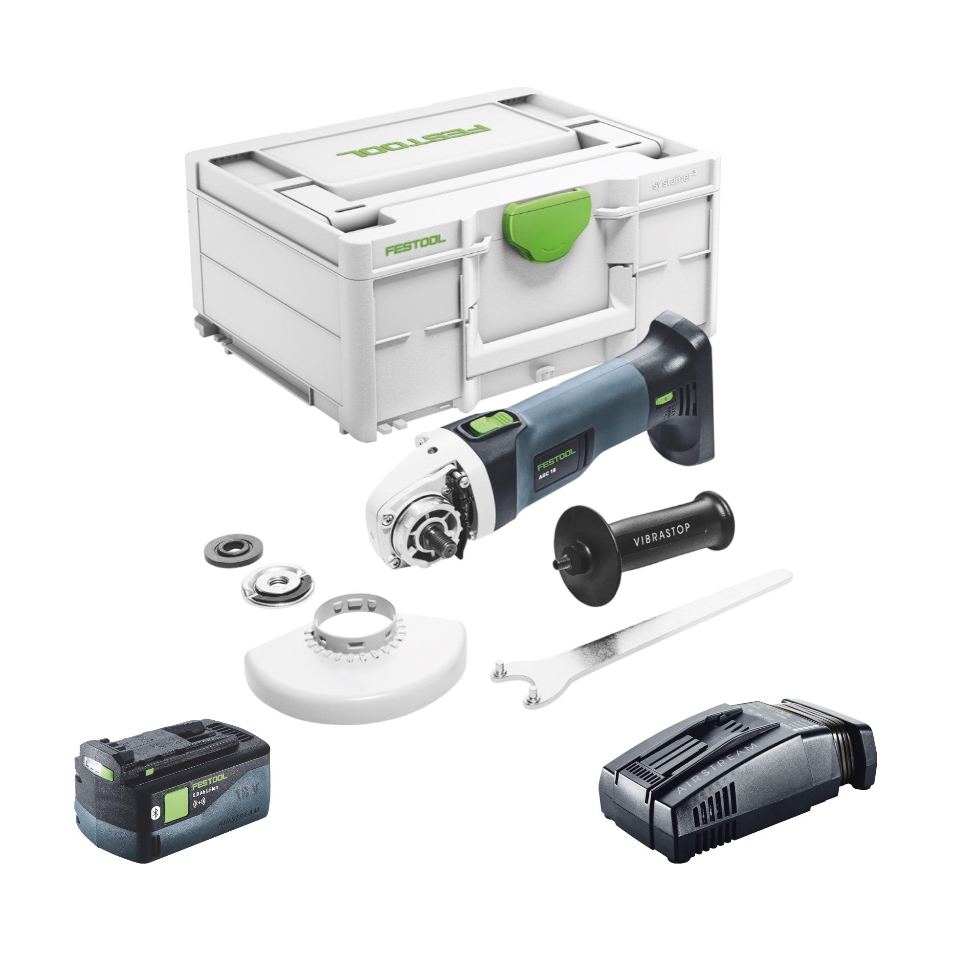 Festool AGC 18 125 EB Basic Akku Winkelschleifer 18 V 125 mm Brushless 1x Akku 5 0 Ah Schnellladegeraet Systainer 0 - toolbrothers