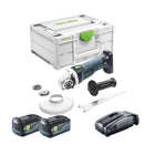 Festool AGC 18-125 EB-Basic akumulatorowa szlifierka kątowa 18 V 125 mm bezszczotkowa + 2x akumulator 5,0 Ah + szybka ładowarka + systainer