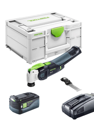 Festool VECTURO OSC 18 E-Basic Oscillateur sans fil 18 V Starlock Max Brushless + 1x batterie 5,0 Ah + chargeur rapide + Systainer