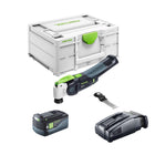 Festool VECTURO OSC 18 E-Basic Oscillateur sans fil 18 V Starlock Max Brushless + 1x batterie 5,0 Ah + chargeur rapide + Systainer