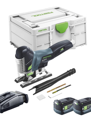 Festool CARVEX PSC 420 EB-Basic akumulatorowa wyrzynarka wahadłowa 18 V 120 mm bezszczotkowa + 2x akumulator 5,0 Ah + szybka ładowarka + Systainer