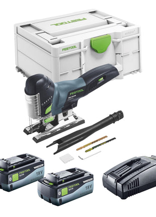 Festool CARVEX PSC 420 EB-Basic Scie sauteuse pendulaire sans fil 18 V 120 mm Brushless + 2x batterie 8,0 Ah + kit de charge rapide + Systainer