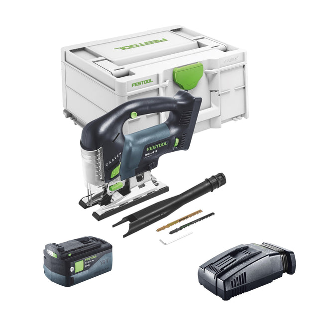 Festool CARVEX PSBC 420 EB-Basic Scie sauteuse pendulaire sans fil 18 V 120 mm Brushless + 1x batterie 5,0 Ah + chargeur rapide + Systainer