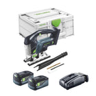 Festool CARVEX PSBC 420 EB-Basic Scie sauteuse pendulaire sans fil 18 V 120 mm Brushless + 2x batterie 5,0 Ah + chargeur rapide + Systainer