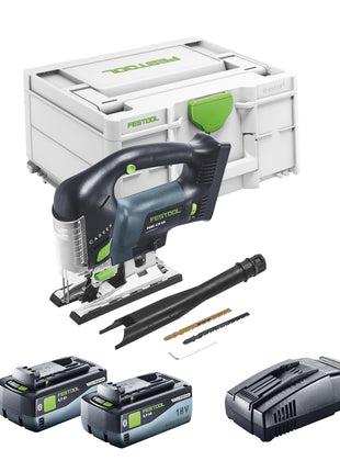 Festool CARVEX PSBC 420 EB-Basic Akku Pendelstichsäge 18 V 120 mm Brushless + 2x Akku 8,0 Ah + Schnellladegerät + Systainer