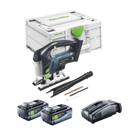 Festool CARVEX PSBC 420 EB-Basic Scie sauteuse pendulaire sans fil 18 V 120 mm Brushless + 2x batterie 8,0 Ah + chargeur rapide + Systainer