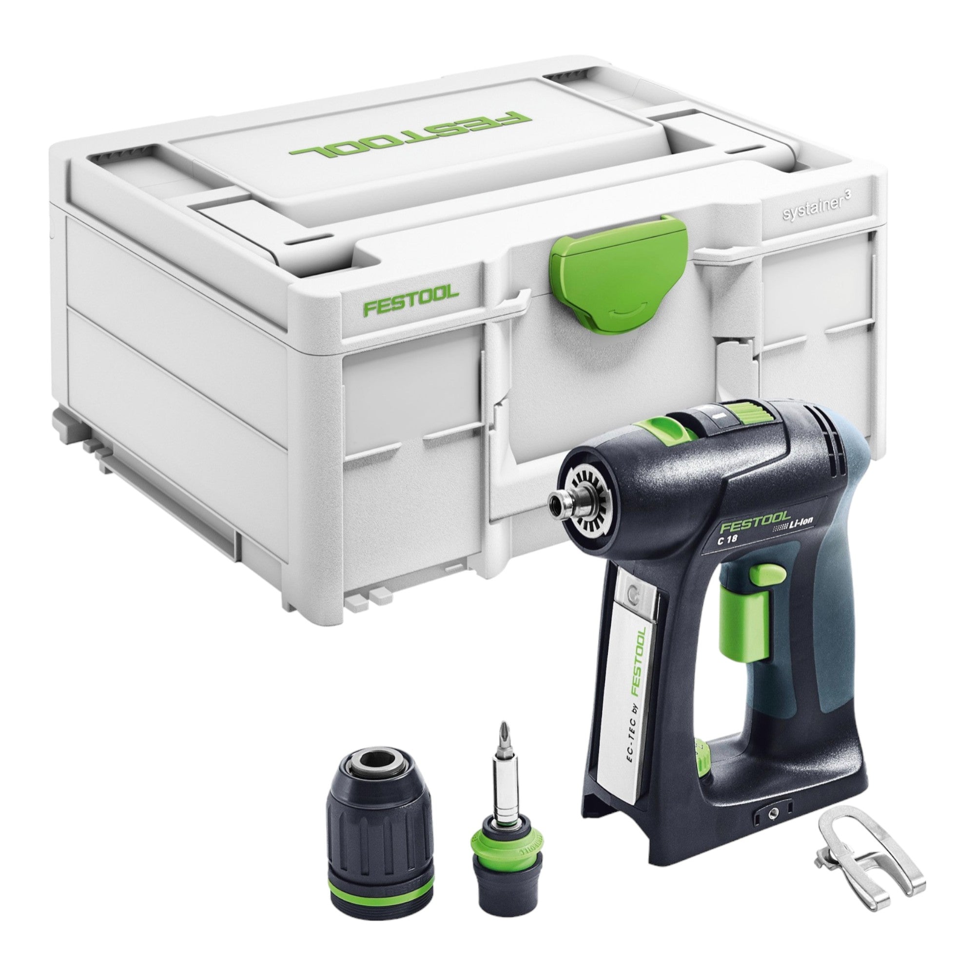 Festool C 18 Basic Akku Bohrschrauber 18 V 45 Nm Brushless 2x Akku 4 0 Ah Schnellladegeraet Systainer 1 - toolbrothers