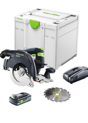 Festool HKC 55 EB-Basic Scie circulaire sans fil 18 V 160 mm Brushless + 1x batterie 4,0 Ah + chargeur rapide + Systainer