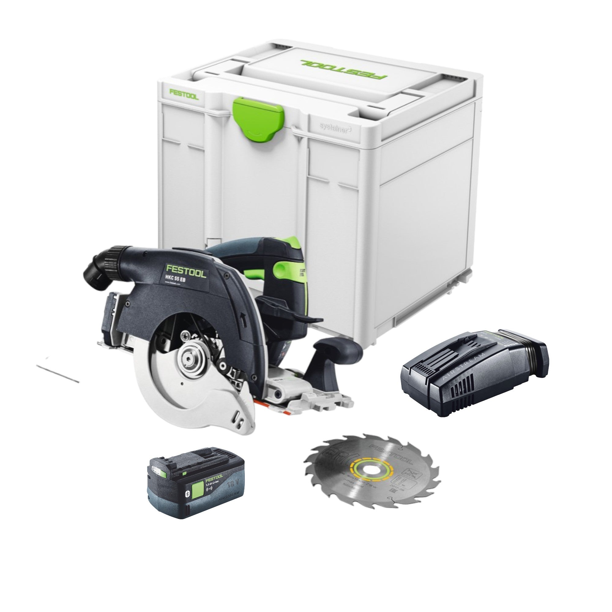 Festool HKC 55 EB Basic Akku Handkreissaege 18 V 160 mm Brushless 1x Akku 5 0 Ah Schnellladegeraet Systainer 0 - toolbrothers