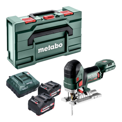 Metabo STA 18 LTX 150 BL Scie sauteuse sans fil 18 V 150 mm Brushless + 2x batterie 4,0 Ah + chargeur + Metabox