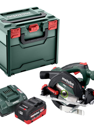 Metabo KS 18 LTX 57 BL Scie circulaire portative sans fil 18 V 57 mm + 1x batterie LiHD 5,5 Ah + chargeur + Metabox