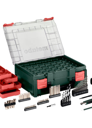 Metabo SB 18 L Set Perceuse-visseuse à percussion sans fil 18 V 50 Nm ( 602317710 ) + 2x batterie 2,0 Ah + chargeur + 78 pièces d'atelier mobile + coffret