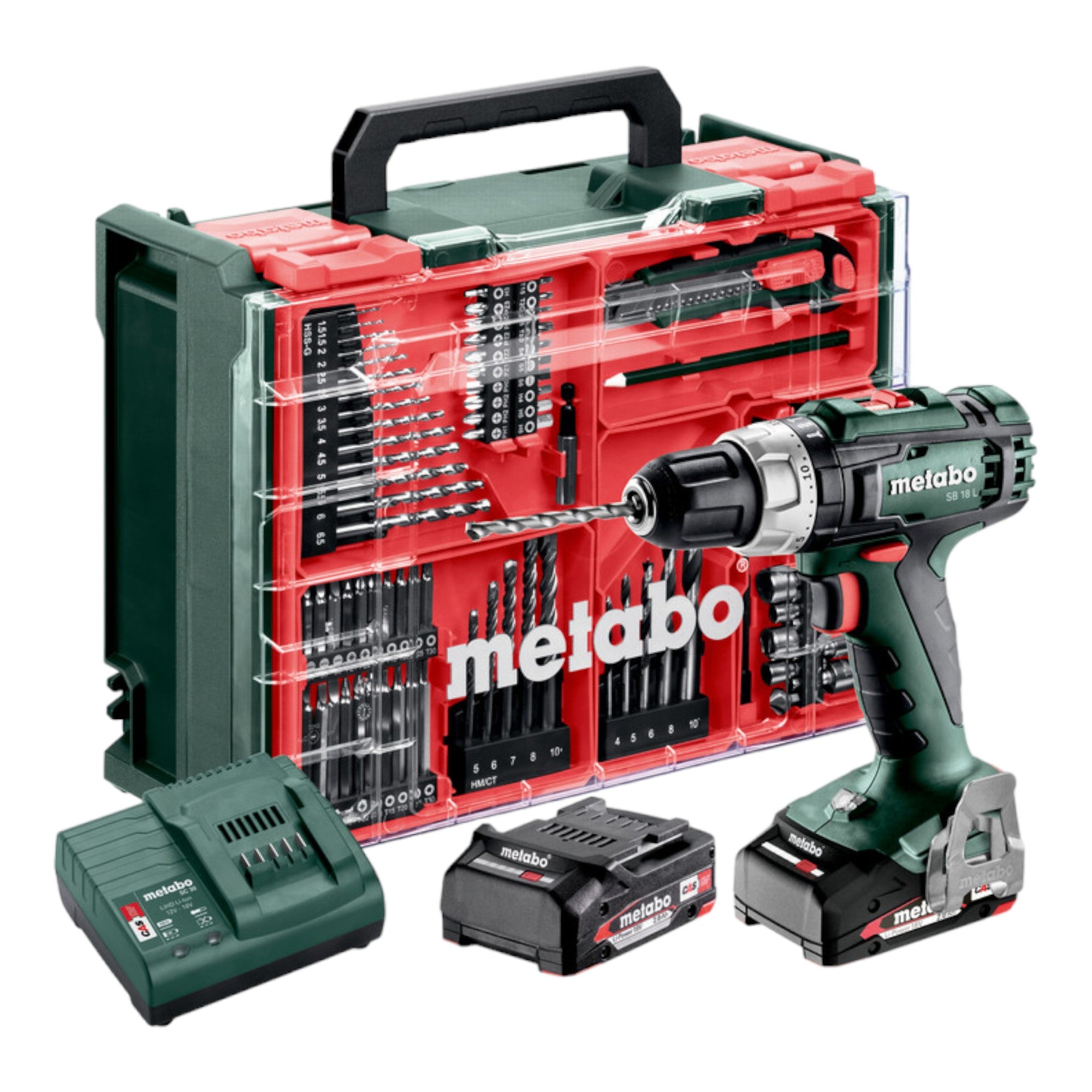 Metabo SB 18 L Set Akku Schlagbohrschrauber 18 V 50 Nm 602317710 2x Akku 2 0 Ah Ladegeraet 78 tlg mobile Werkstatt Koffer 0 - toolbrothers