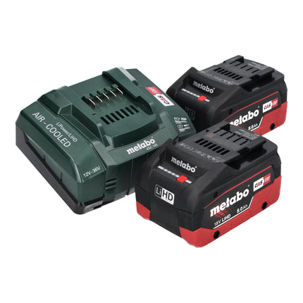 Metabo KS 18 LTX 57 BL Scie circulaire portative sans fil 18 V 57 mm ( 611857810 ) + 2x batterie LiHD 8,0 Ah + chargeur + Metabox