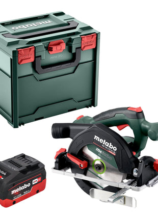 Metabo KS 18 LTX 57 BL Scie circulaire portative sans fil 18 V 57 mm + 1x batterie LiHD 10,0 Ah + Metabox - sans chargeur