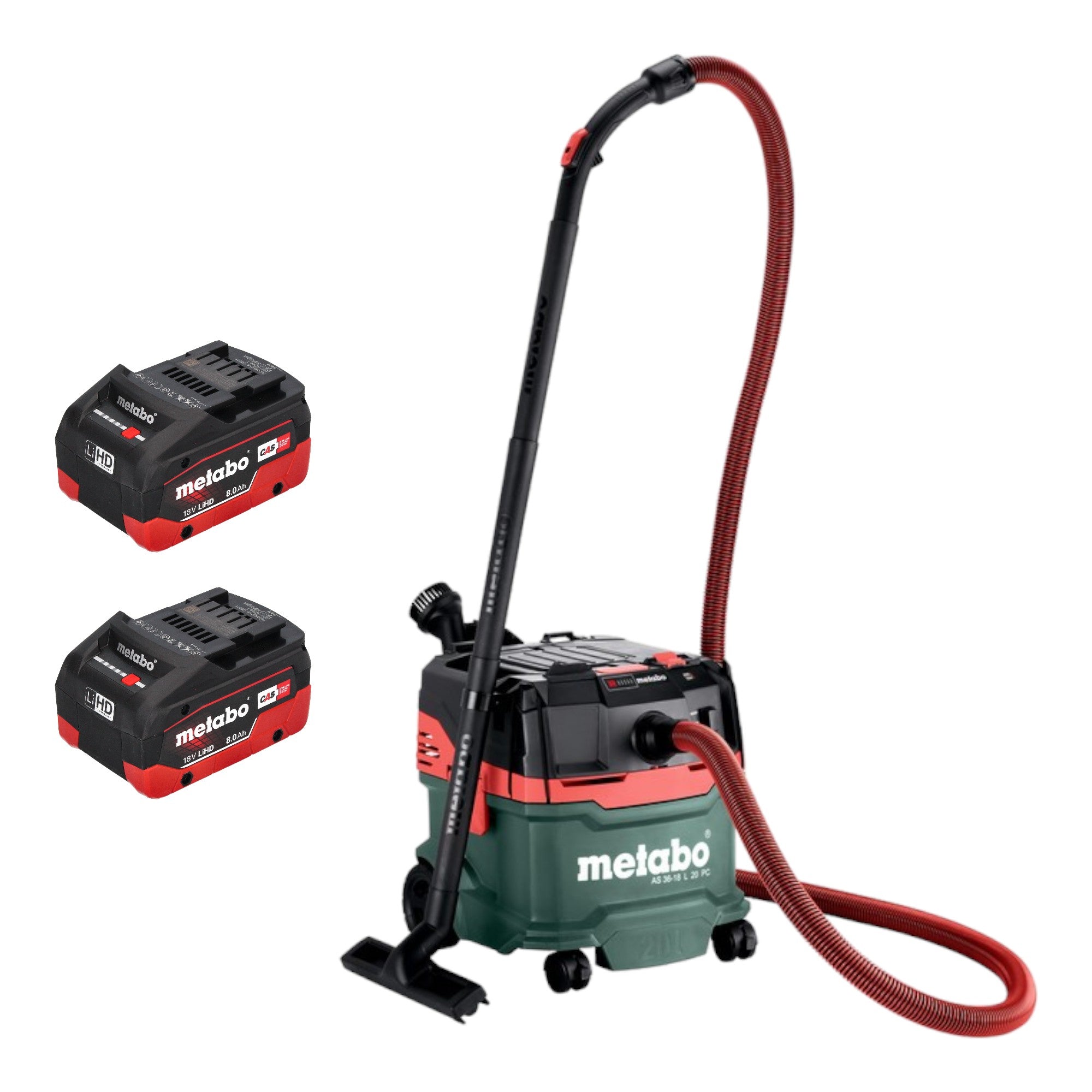 Metabo AS 36 18 L 20 PC Akku Nass Trocken Sauger 36 V 2x 18 V 20 L 2x LiHD Akku 8 0 Ah ohne Ladegeraet 0 - toolbrothers