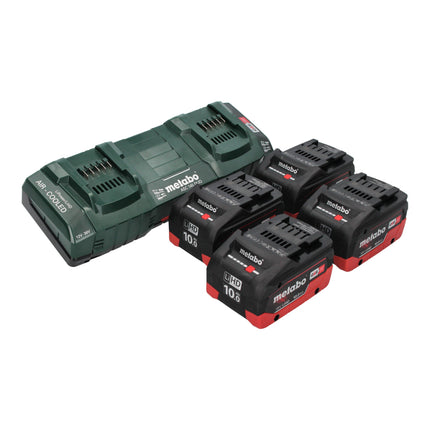 Metabo AS 36 18 L 20 PC Aspirateur eau et poussières sans fil 36 V ( 2x 18 V ) 20 L + 4x batterie LiHD 10,0 Ah + chargeur double