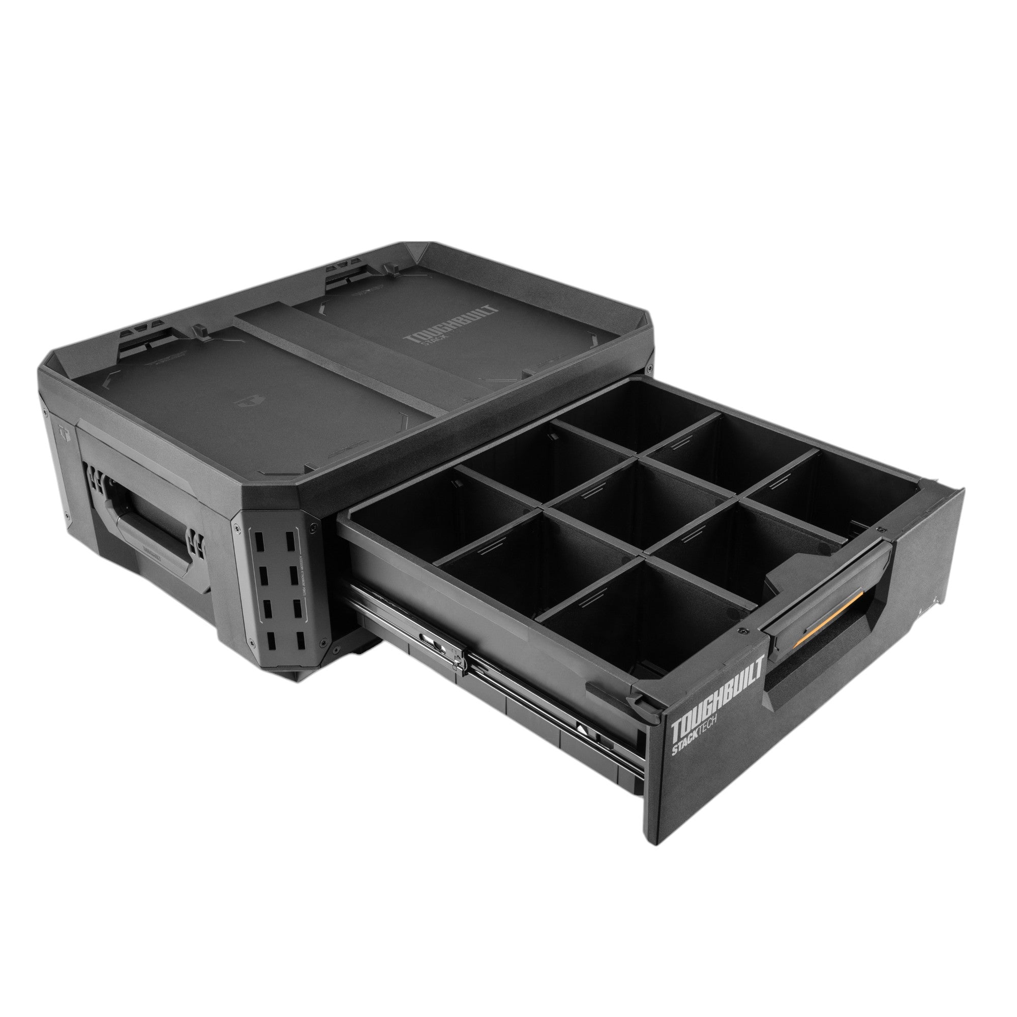 Toughbuilt STACKTECH TB B1 D 30 1 Werkzeugkiste Koffer mit Schublade 53 x 40 x 18 cm 6x Trennwand 0 - toolbrothers