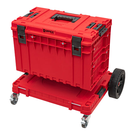 Qbrick System ONE Plateforme de transport 2.0 Allterrain RED Ultra HD 750 x 542 x 223 mm 120 kg avec roues pivotantes en métal et frein