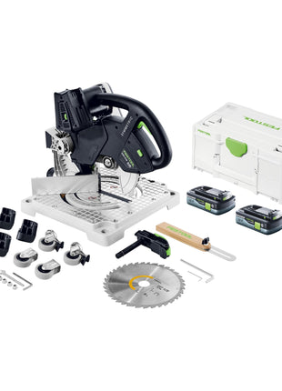 Festool SYMC 70 EB-Basic SYMMETRIC akumulatorowa pilarka do formowania 36 V ( 2 x 18 V ) 216 mm + 2x akumulator 4,0 Ah + Systainer - bez ładowarki