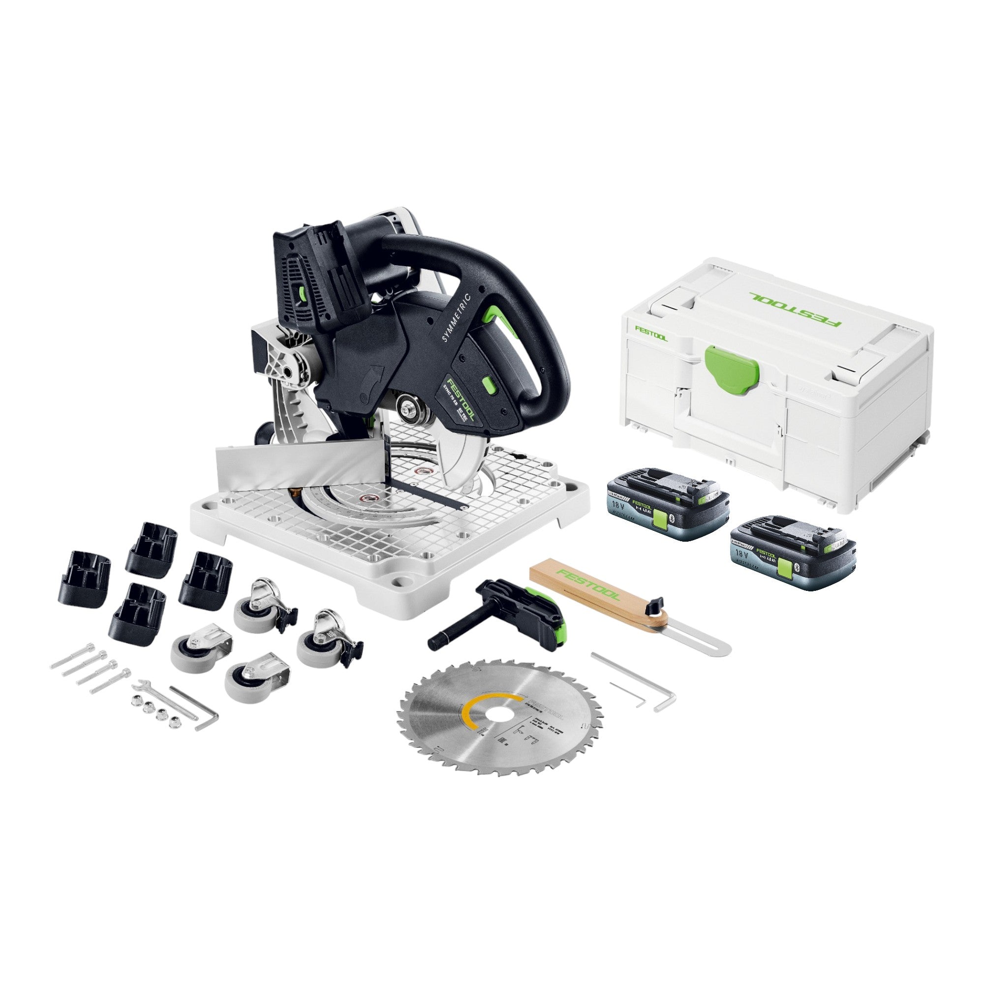 Festool SYMC 70 EB Basic SYMMETRIC Akku Leistensaege 36 V 2 x 18 V 216 mm 2x Akku 4 0 Ah Systainer ohne Ladegeraet 0 - toolbrothers