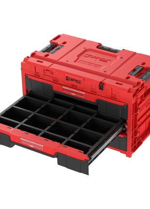 Qbrick System ONE Drawer 3 Toolbox 2.0 Red Ultra HD Boîte à outils 587 x 380 x 340 mm 27 l avec trois tiroirs