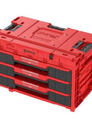 Qbrick System ONE Drawer 3 Toolbox 2.0 Red Ultra HD Boîte à outils 587 x 380 x 340 mm 27 l avec trois tiroirs